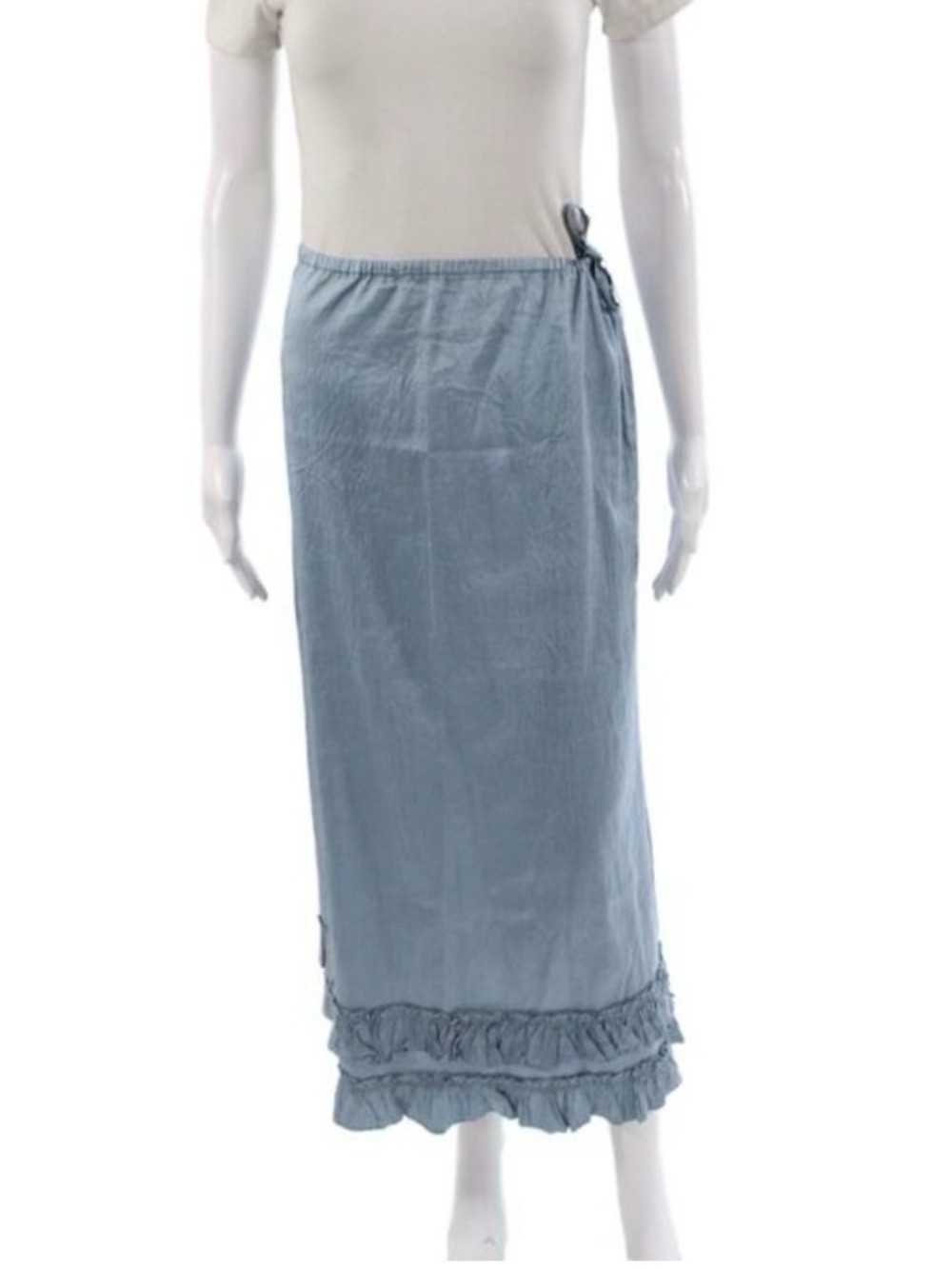 CALYPSO ST BARTH Christine Celle blue silk skirt small